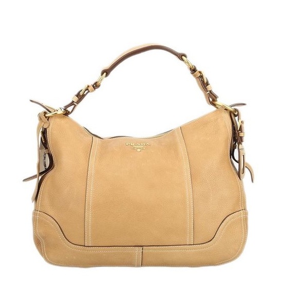 PRADA Cervo Deerskin Hobo - beige - Picture 1 of 7